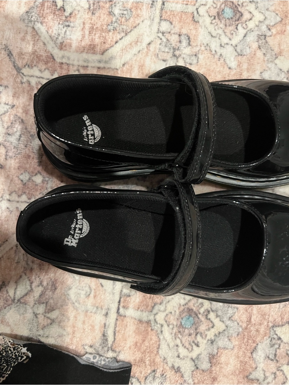 Dr. Martens Junior Maccy Patent MaryJane Shoes Black Flats